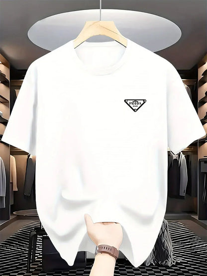 The latest 100% classic printed loose-fitting short-sleeved shirt is a high-quality top suitable for both men and women.