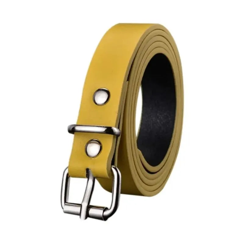 Children PU Leather Belts Boys Girls Kid Waist Strap Waistband Metal Buckle For Jeans Pants Trousers Dress Adjustable Belt