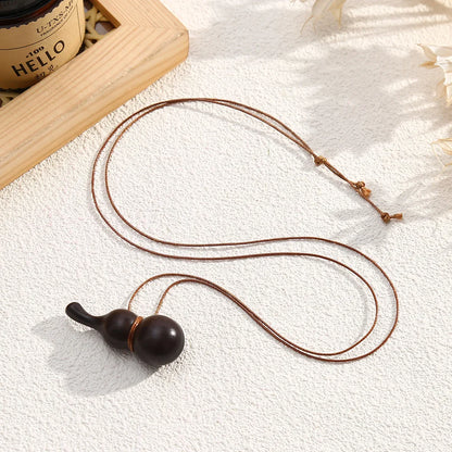 Wooden Water Bottle Pendant Necklace for Women Fashion Sweater Chain Fashion Jewelry Gift Accessories Wholesale