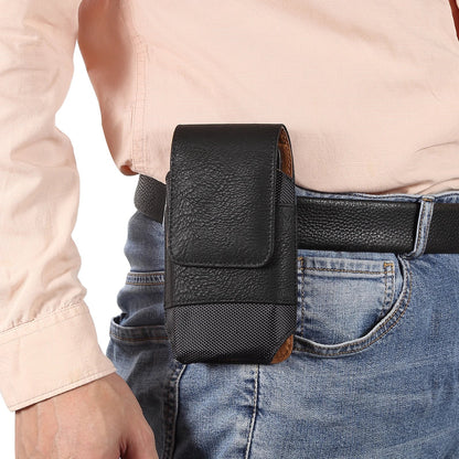 Universal Leather Men Waist Bag Mobile Phone Belt Clip Case For iPhone Samsung Galaxy Xiaomi Redmi Poco Oppo 7 Pro Holster Pouch