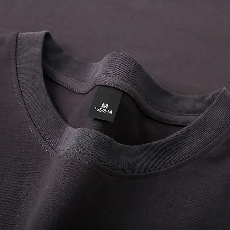 600grams 100% Cotton Men Oversized Heavyweight T Shirt Summer Women Short Sleeve Top Casual Men's Tees