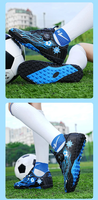 New Children Soccer Cleats Football Boots TF FG Anti-Slip Comfortable Training Shoes Outdoor Indoor Sneakers for Kids Boys Girls