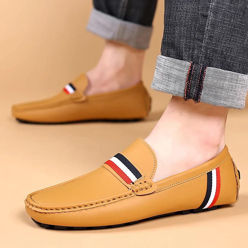 Men Shoes Slip on Loafers Mens Business Office Shoes Classic PU Leather Men's Loafer Shoes Casual Men Driving Shoes Men's Shoes