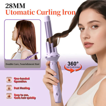 Hair Curler 28/32mm Automatic Hair Curler Large Wave Curling Iron Tongs Temperature Adjustable Anion Fast Heating Styling Curler