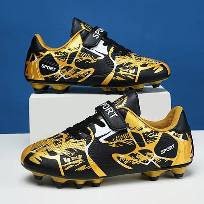 Kids Soccer Cleats Boys Football Shoes Training Boots Youth Ultralight Non-slip Sports Sneakers Breathable Comfortable Grass