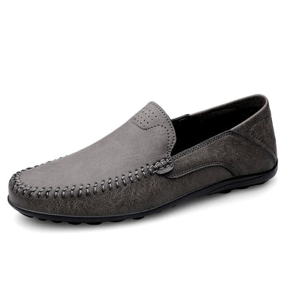 Men's casual leather shoes four seasons plus size soft sole comfort outdoor fashion youth business leather shoes driving shoes