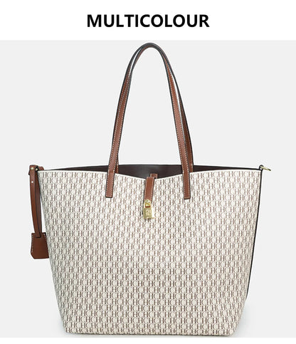 CH Elegante Luxo Leve Prática Com Bolsas Cor Pura Simples Grande Capacidade Casual Resistente Marca Bolsa Feminina Bolsa de Ombro