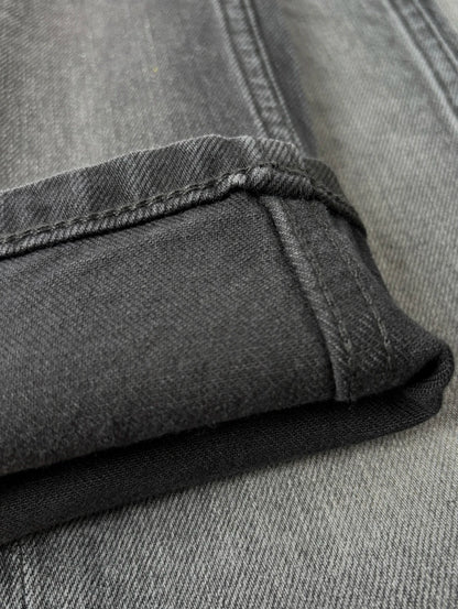 Streetwear Straight-Leg Jeans for Men, Fashionable Straight-Leg Loose-Fit Denim Pants