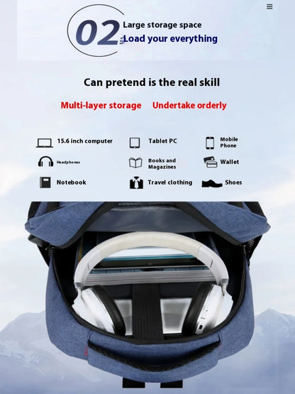 Nylon Backpack Simple And Fashionable Casual Backpack Business Commuting Computer Bag Large Capacity Backpack