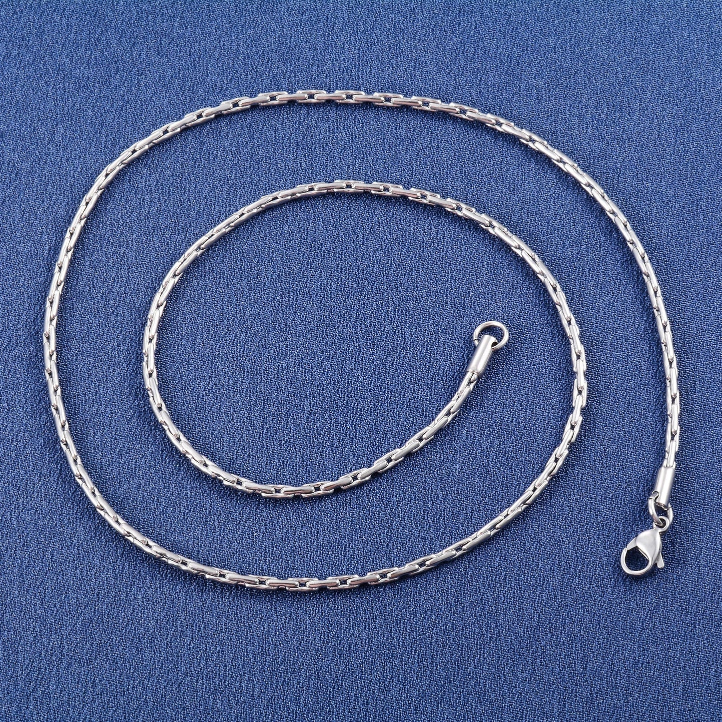 Thin Necklace Cable Chain on the Neck 316L Stainless Steel for Women Men's Silver Color Choker Waterproof Jewelry Accessories