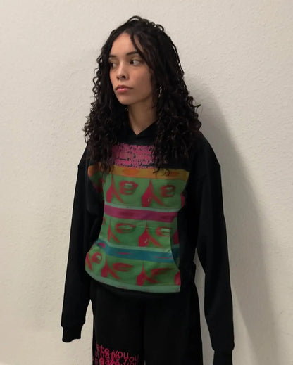 Vintage Style Hoodie Embroidery Print Hoodies Women Grunge Sweatshirt Tops Streetwear Harajuku Gothic Y2k Women Clothing