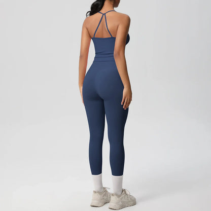 2PCS Yoga Set Nude Feeling Workout Sets Women Tracksuit Gym Push Up Fitness Running Workout Sportwear Sport Bra Leggings Suit