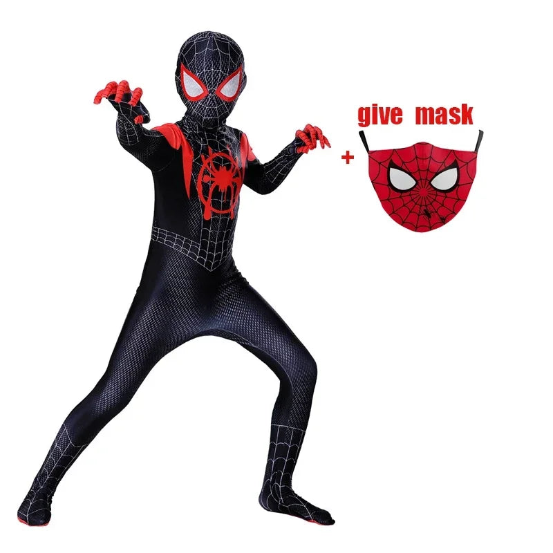 In Stock Superhero Spiderman Costume Set 3D Style Halloween Cosplay Bodysuit Jumpsuit Spider-Man Cosplay Bodysuit