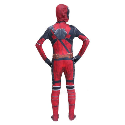 Deadpool Costume Kids Movie Superhero Deadpool Child Costume Adult Deadpool Cosplay Jumpsuit Sword Set Boys Halloween Gifts