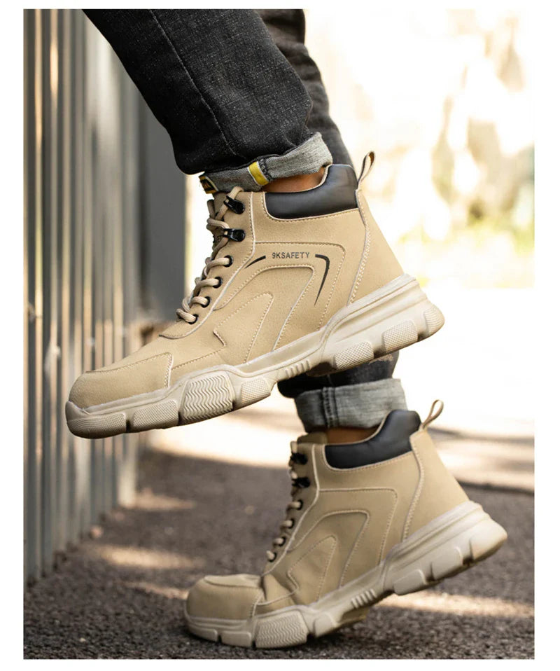 Safety Shoes Man Steel Toe Anti-Puncture Men's Work Shoes Men's Safety Boots Lightweight Men's Boots Security Protective Boot