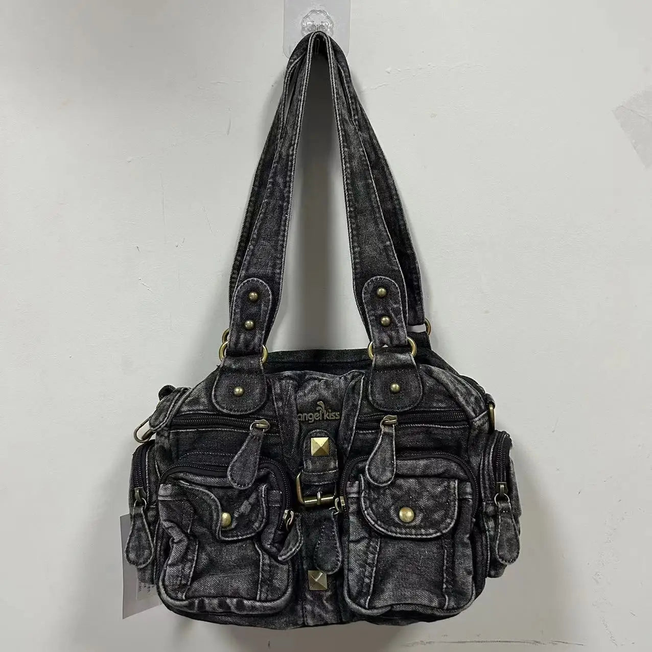 Angelkiss Women Handbags Satchel Top-handle Handbag Denim Shoulder Bag Dumpling Pack Give Gifts Shoulder Bags Phone Money Pack