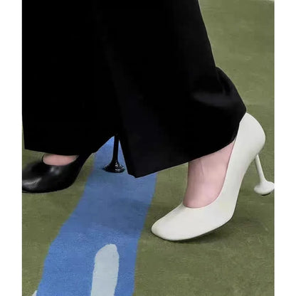 Eilyken Designer Round Toe Women Pumps Sexy Thin High Heels Stripper Shoes Spring Autumn Concise Zapatos De Mujer