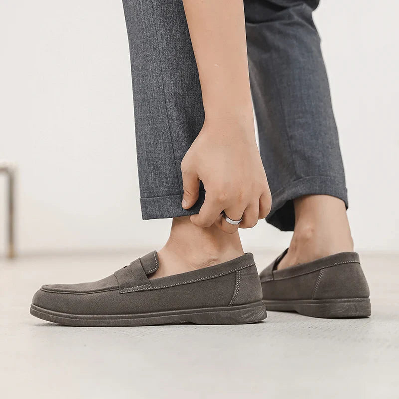 Men's Slip On Loafers Preppy Lightweight Breathable Comfort Outdoor Flats Non Slip Soft Sole Casual Daily Walking Shoes