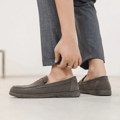 Men's Slip On Loafers Preppy Lightweight Breathable Comfort Outdoor Flats Non Slip Soft Sole Casual Daily Walking Shoes