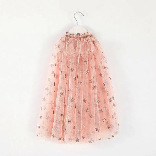 2026 Baby Girls Sequin Shawl Child Xmas Birthday Party Cape Halloween Cosplay Costume Kids Princess Cloak Clothes Christmas Gift