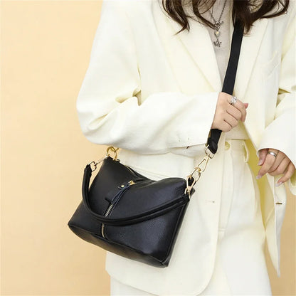 High Quality Genuine Leather Women Tote Bag Luxury Soft Cowhide Ladies Shoulder Crossbody Bags 2024 Fashion Female Messenger Sac