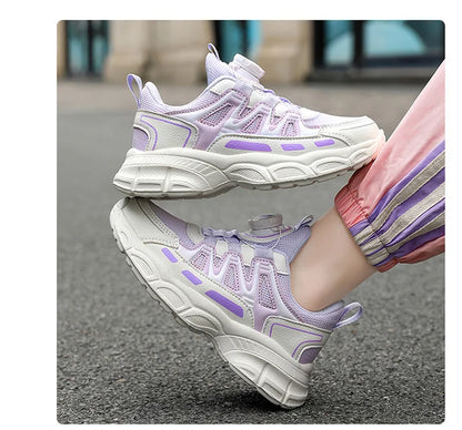 Spring and autumn children's shoes girls' school students leisure sports running shoes basketball children outdoor tennis shoes