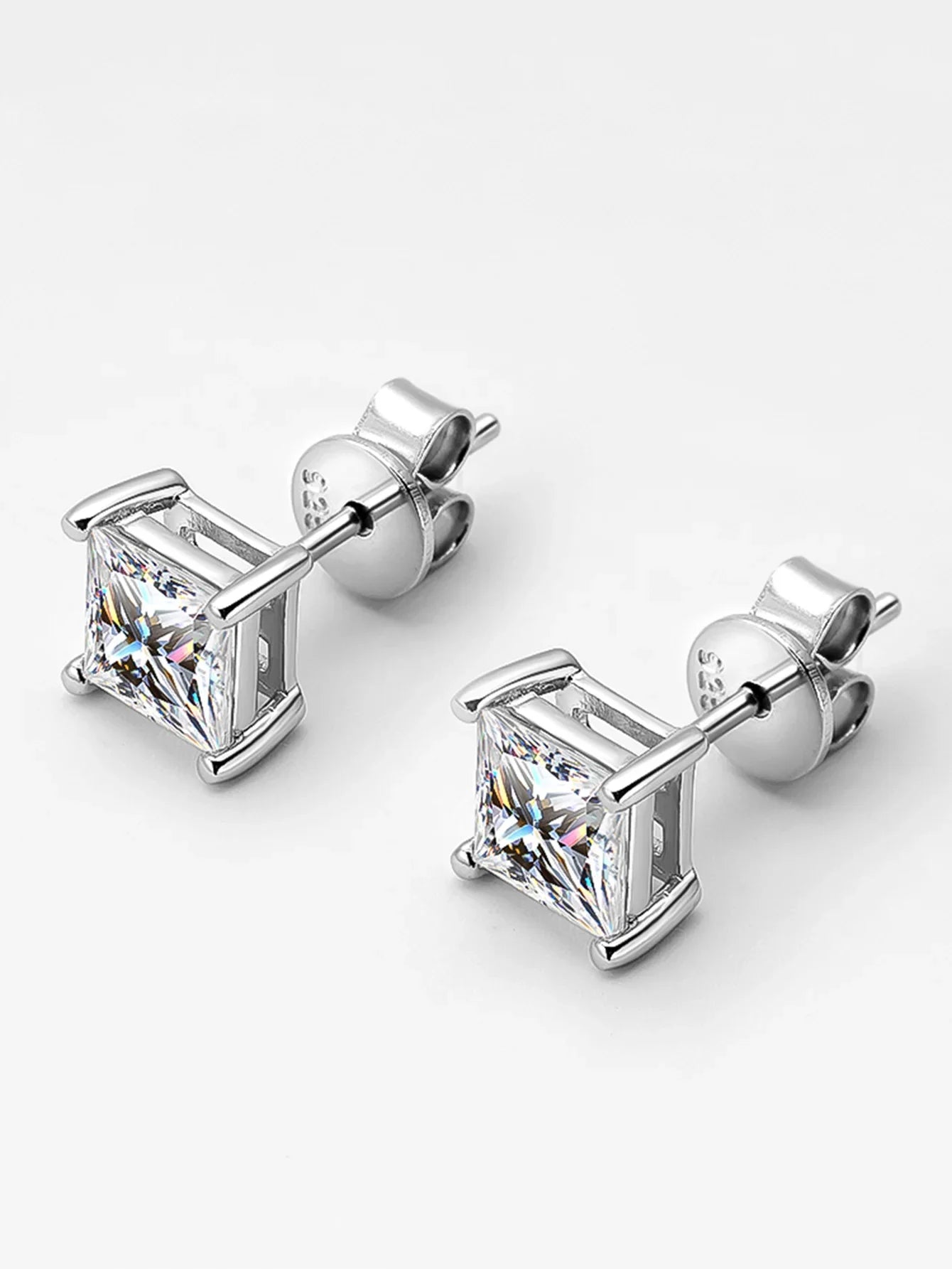 Real 1 Carat D Color Moissanite Stud Earrings For Women Top Quality 100% 925 Sterling Silver Sparkling Wedding Jewelry Hot