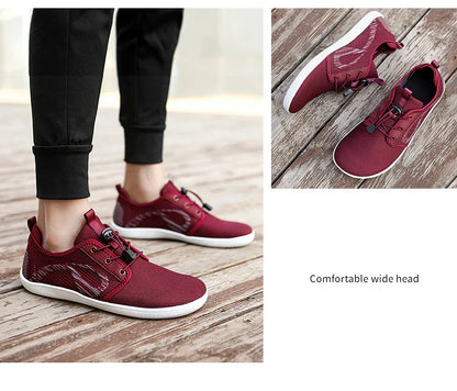 New Unisex Wider Shoes Breathable Mesh Men Barefoot Wide-toed Shoes Brand Flats Soft Zero Drop Sole Wider Toe Sneakes Large Size