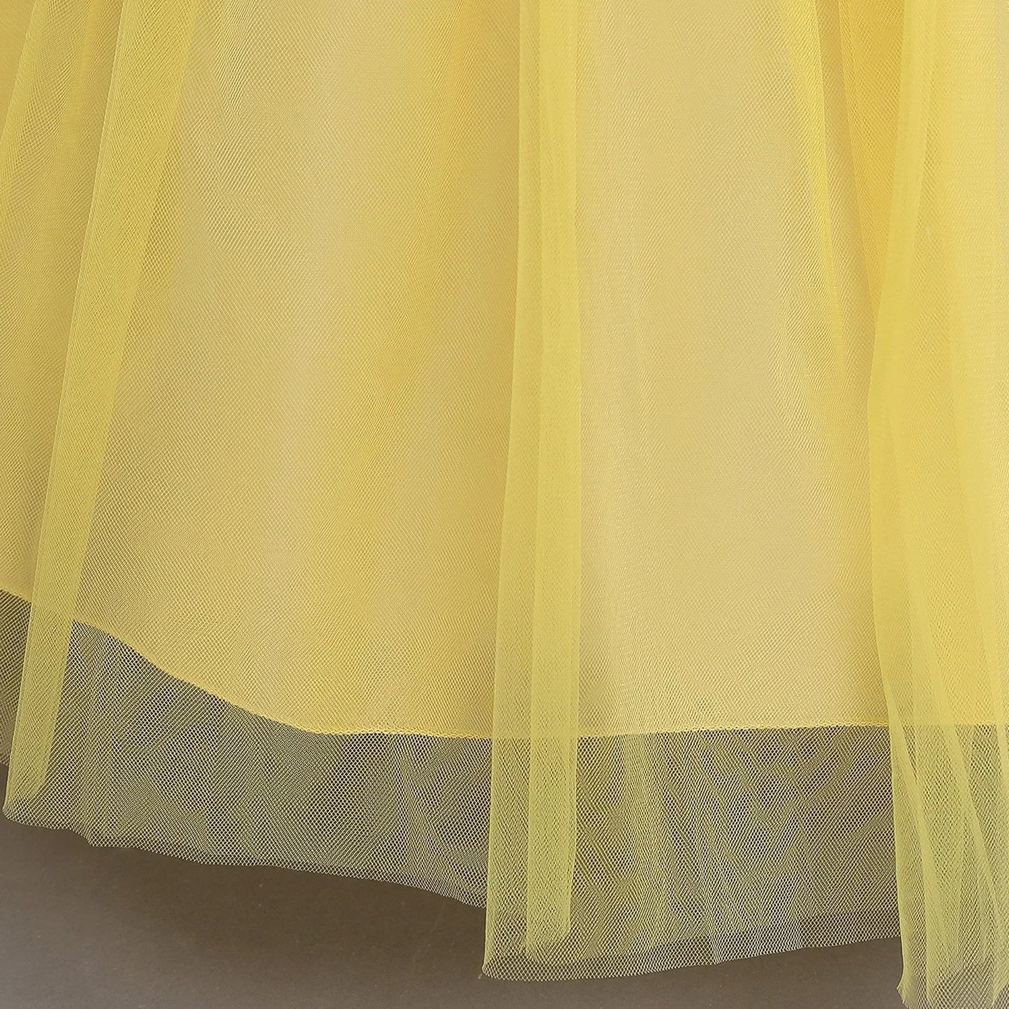 Disney Aniversário Festa Bela Fantasia Infantil Amarelo Malha Vestido de Baile Criança Cosplay Vestido de Festa Luxo para Menina Princesa Bela Noite