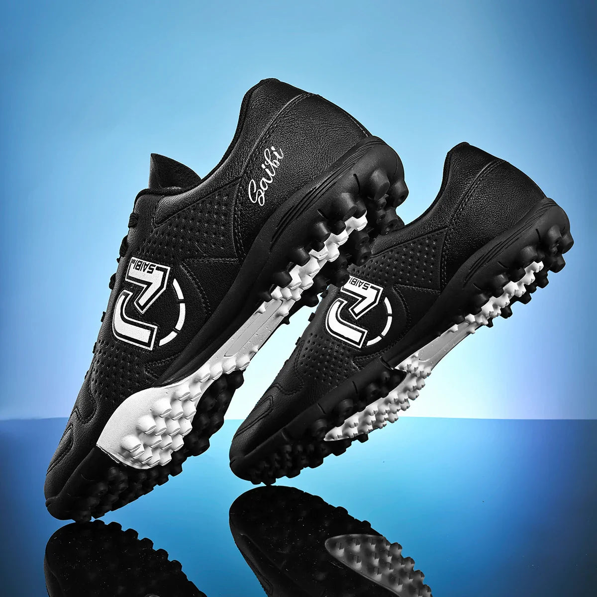 TF Turf Football Boots PU Fabric Stitching Upper Rubber Non-slip Outsole Durable Boys Girls Teenager Outdoor Footwear