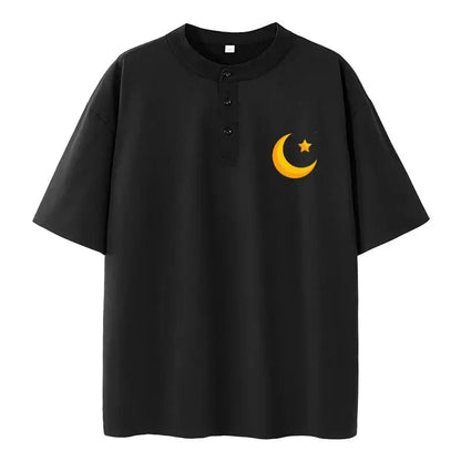Henley Shirt Men Plus Size T-shirt 6XL 7XL 110-175kg Henley Neck Short Sleeve Polo Shirt Loose Oversized Big Size Men Clothing