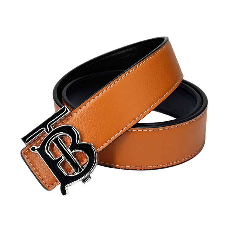 Men's Silver PU Leather Business Belt Cool Style Multi-Color for Jeans Dress Pants Office Wear