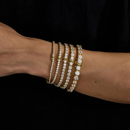 3/4/5mm Moissanite Tennis Bracelet for Women Man S925 Silver Plated 18k Gold Wedding Party Fine Jewelry with certificate
