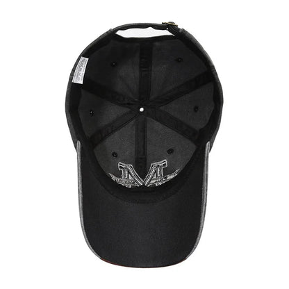 Baseball Cap M Letter Embroidery Dad Hat Women Men Outdoor Washed Cotton Cap