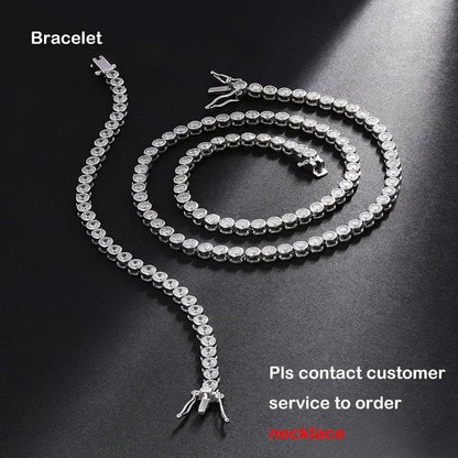 Sparkling 0.1ct 3mm Moissanite Tennis Bracelet with GRA for Women Party Fine Jewelry S925 Sterling Silver Diamond Bracelets