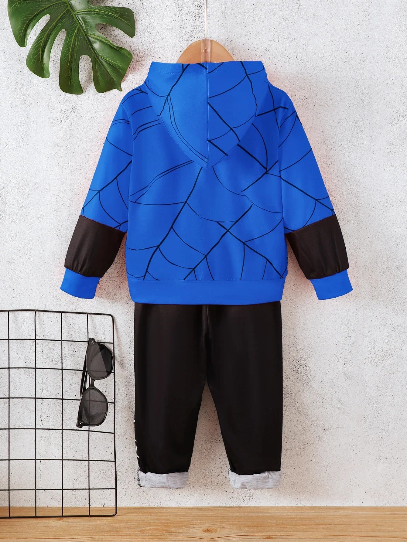 2PCS Kids Boy Clothes Set Cartoon Patte Hooded Long Sleeve Hoodie+Pants Autumn Fashion Trend Sports Outfit for Children 4-7Year