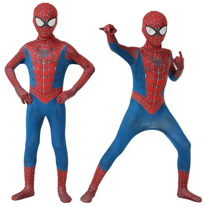 In Stock Superhero Spiderman Costume Set 3D Style Halloween Cosplay Bodysuit Jumpsuit Spider-Man Cosplay Bodysuit