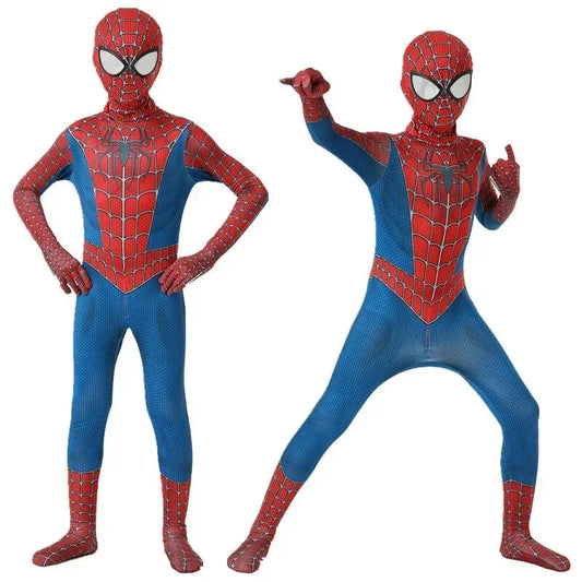 In Stock Superhero Spiderman Costume Set 3D Style Halloween Cosplay Bodysuit Jumpsuit Spider-Man Cosplay Bodysuit