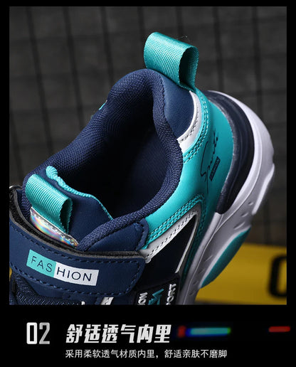Children Running Shoes Boys Girls Basketball Sneakers Kids Shoes Leather Outdoor Comfortable Sports Tennis Shoes School Students