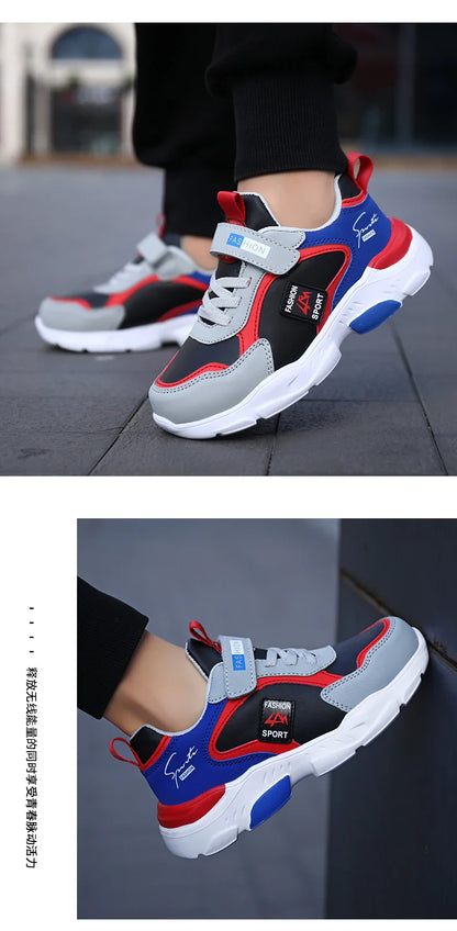 Children Running Shoes Boys Girls Basketball Sneakers Kids Shoes Leather Outdoor Comfortable Sports Tennis Shoes School Students