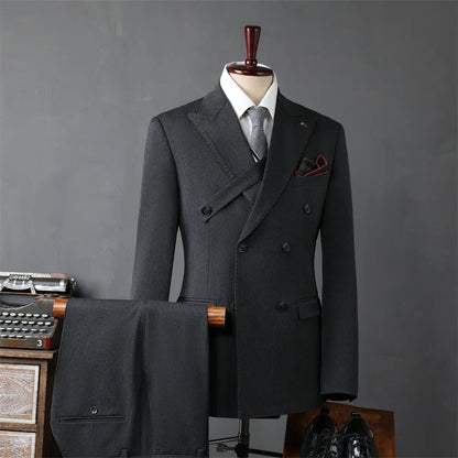 Classic Men Suit Sets Wedding Banquet Groomsman Slim Fit Blazer Pants Two Pieces Formal Activities Male Business Costumes