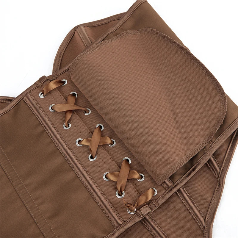 Sexy corset crop top lace up overbust corsets and bustiers boned tummy control shaper slimming belt corselet fajas gothic