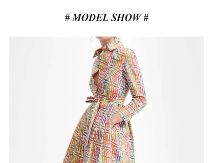 New Women's Dress Popular High Grade Elegant Luxury Female Long Sleeved Dress Classic Fashion Vintage Ladies Versatile Dresses