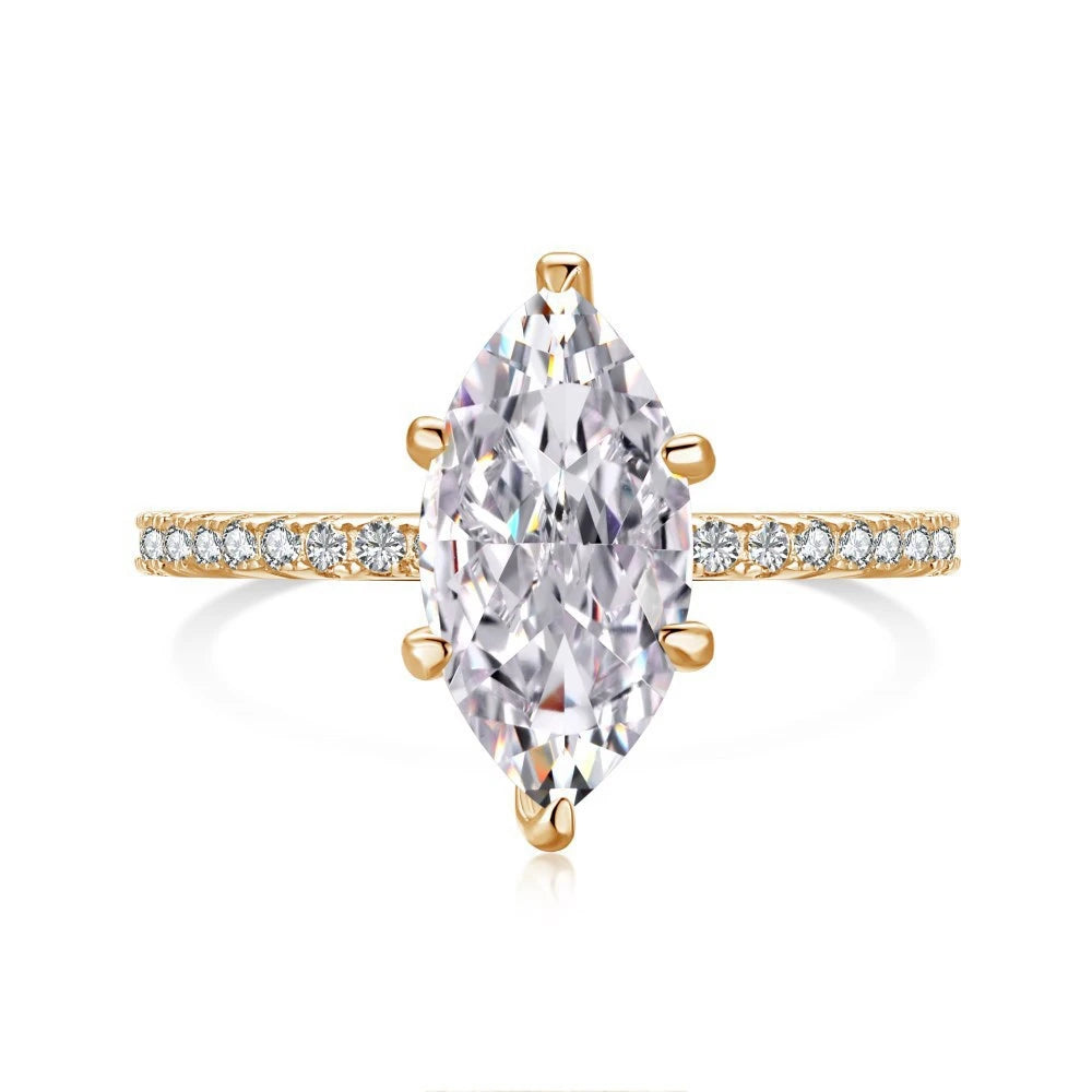 18K Gold Plated 925 Sterling Silver Crushed Ice Cut Lab Sapphire Gemstone Wedding Party Fine Jewelry Rings Wholesale