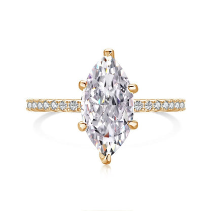 18K Gold Plated 925 Sterling Silver Crushed Ice Cut Lab Sapphire Gemstone Wedding Party Fine Jewelry Rings Wholesale