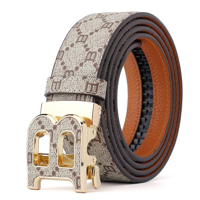 Men's Belt Luxury Brand Alloy Metal Buckle Designer Canvas Leather Belts men