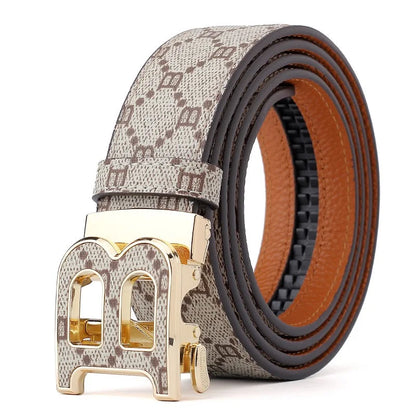 Men's Belt Luxury Brand Alloy Metal Buckle Designer Canvas Leather Belts men
