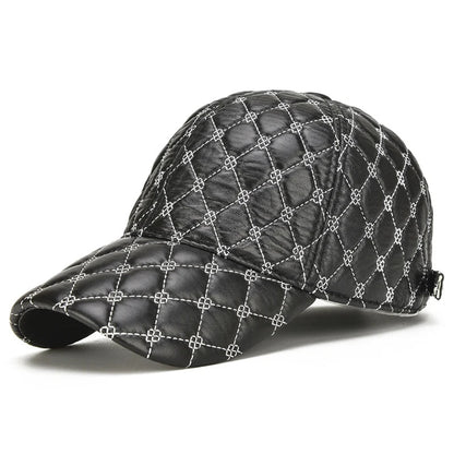 2026 Spring Genuine Sheepskin Leather 55-61CM Black Baseball Caps For Man Casual Street Gf Gorras Dad Hat