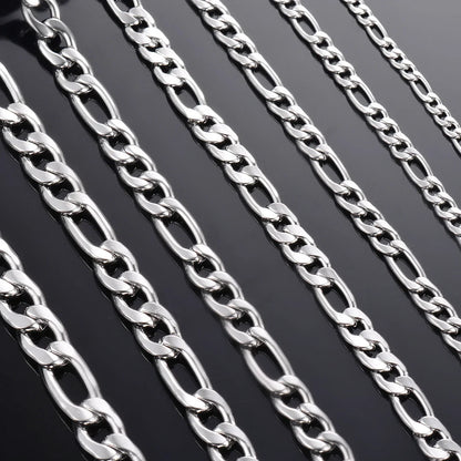 925 Sterling Silver Necklace 2-12mm Width 40-75cm Long Chain Lobster Clasp Men and Women Engagement Jewelry
