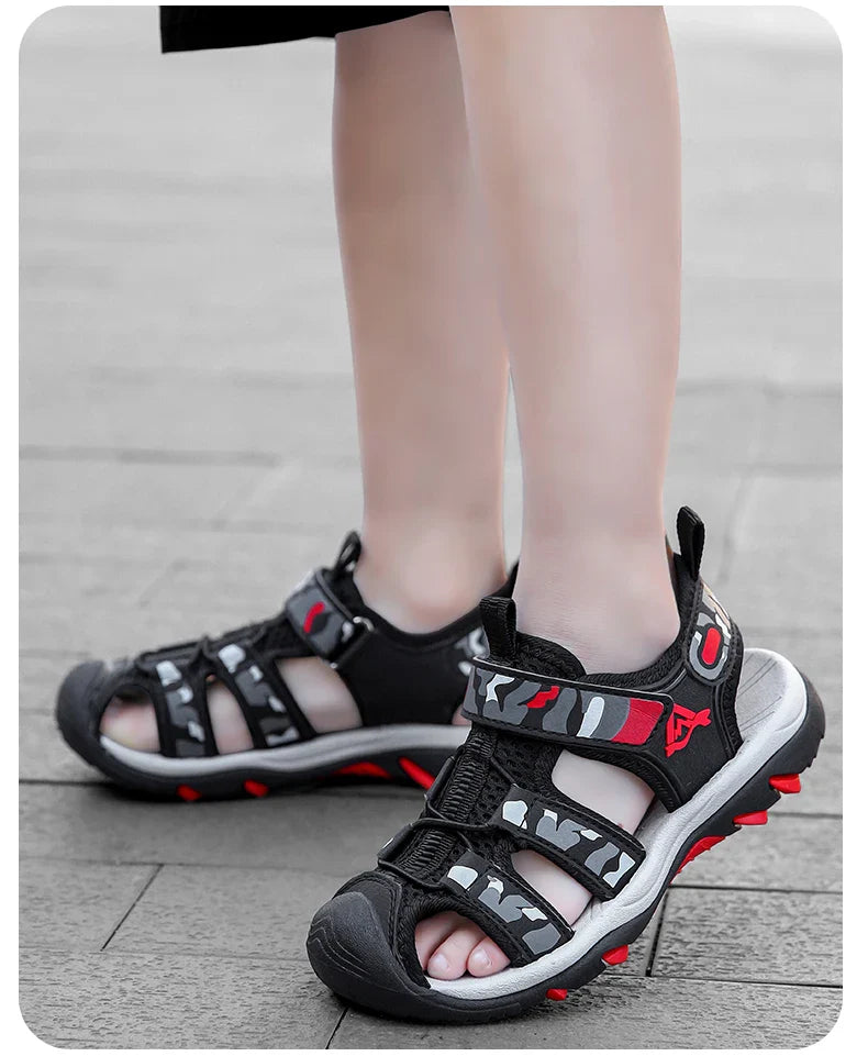 Summer Children Beach Water Sandals Brand Fashion Sneakers For Girls Boys Footwear Kids Non-slip Sandalias Leather Shoes